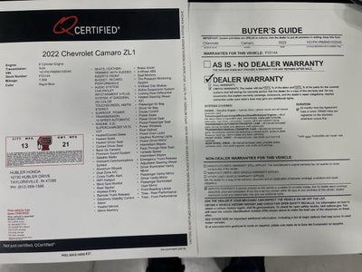 2022 Chevrolet Camaro ZL1