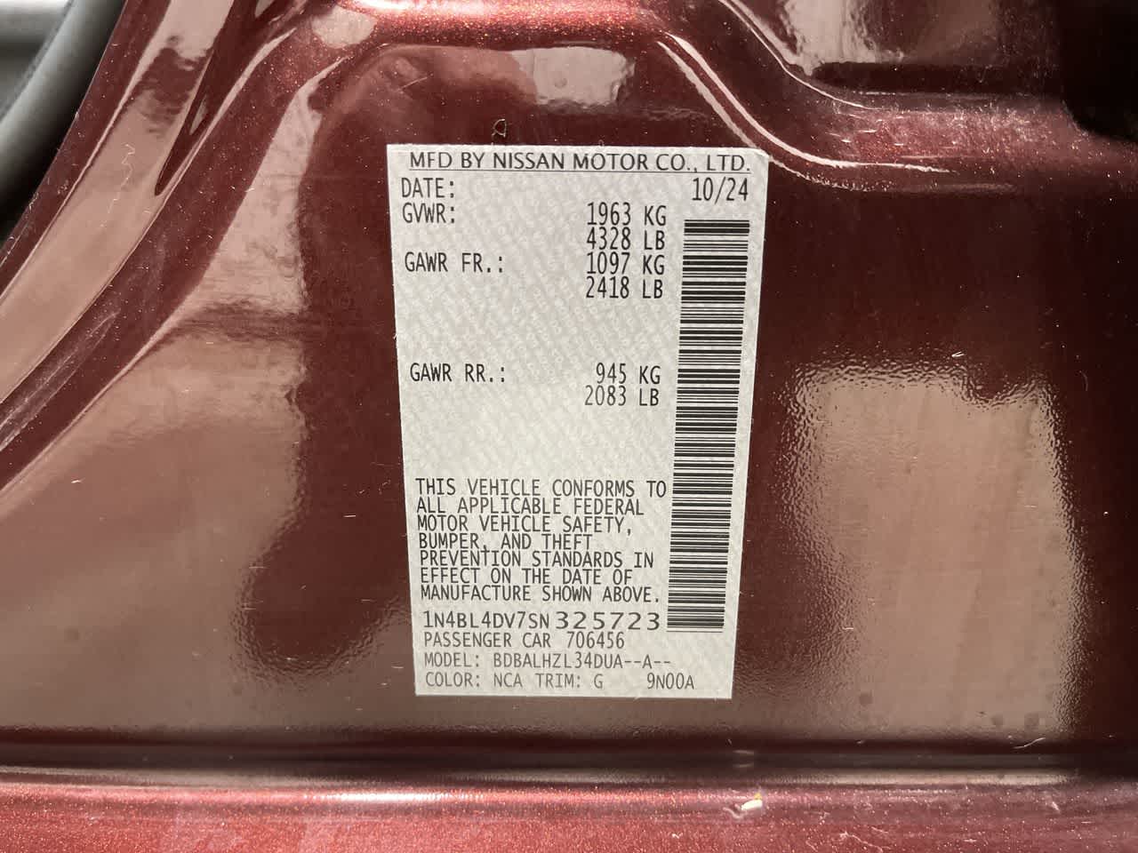 2025 Nissan Altima SV