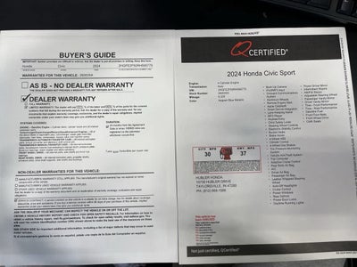2024 Honda Civic Sport