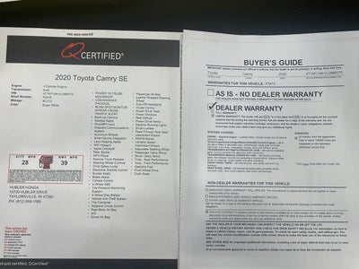 2020 Toyota Camry SE