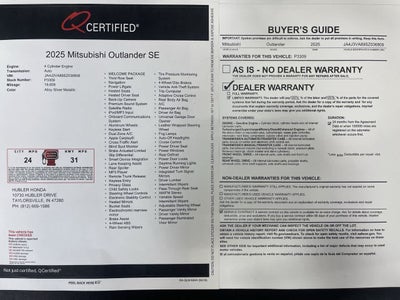 2025 Mitsubishi Outlander SE