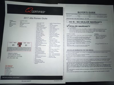 2017 Alfa Romeo Giulia AWD