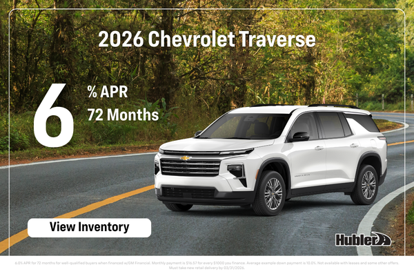 Chevrolet Traverse Finance Offer - 6.0% for 60 Months