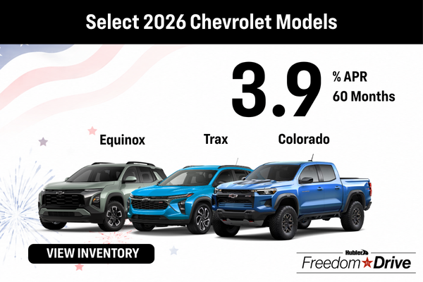 Select Chevrolet Models 3.9% Apr for 60 Mos