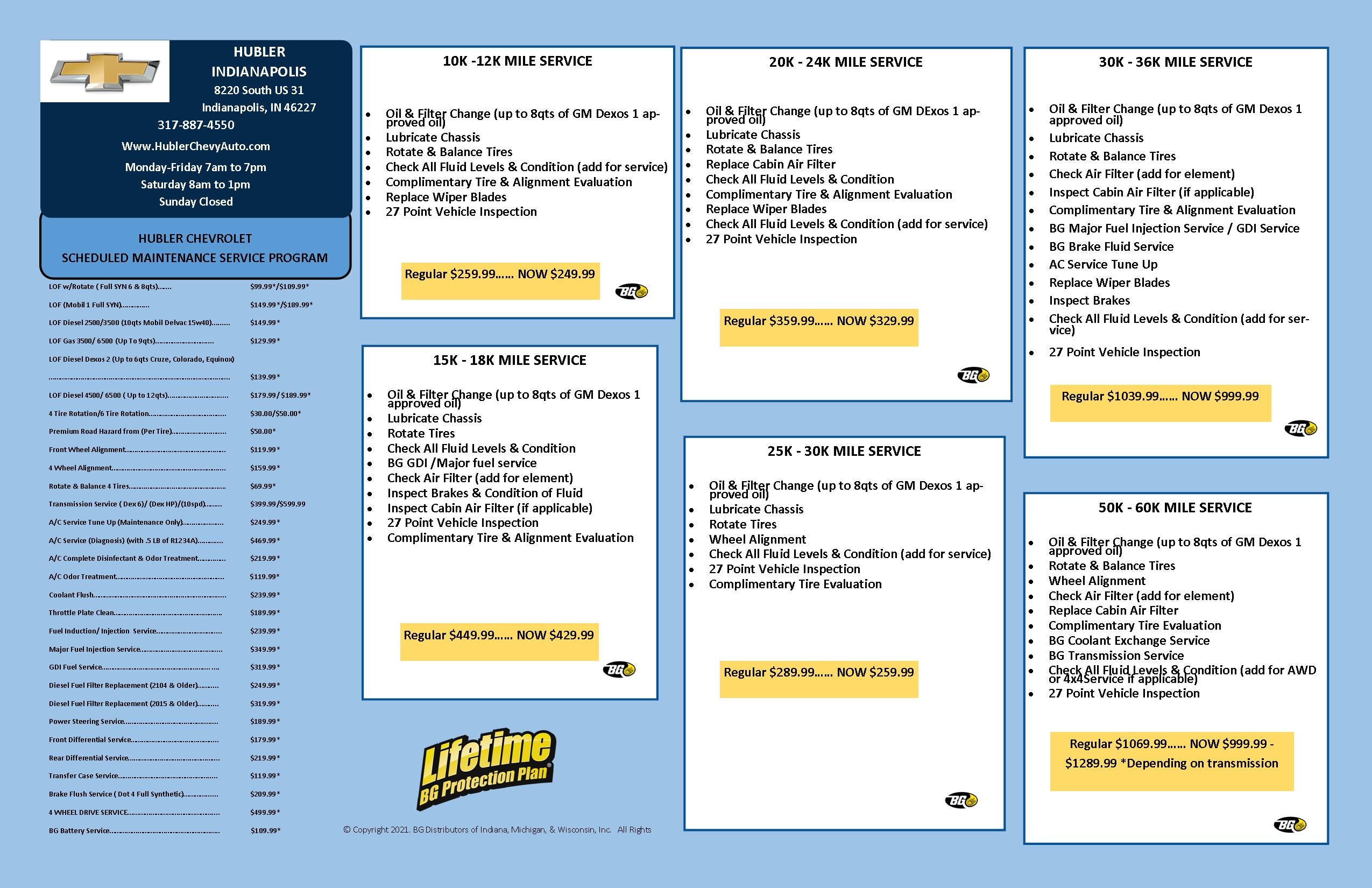 suggested services based on vehicle miles